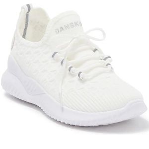 Danskin Scalloped Knit White Sneaker